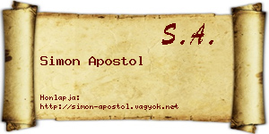 Simon Apostol névjegykártya
